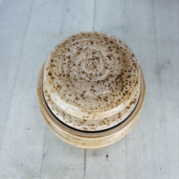Vintage GT Mark 600/111 Speckle Rustic Farmhouse Canadian Stoneware Canister Jar - Picture 6 of 16